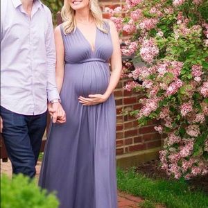 Purple maternity dress